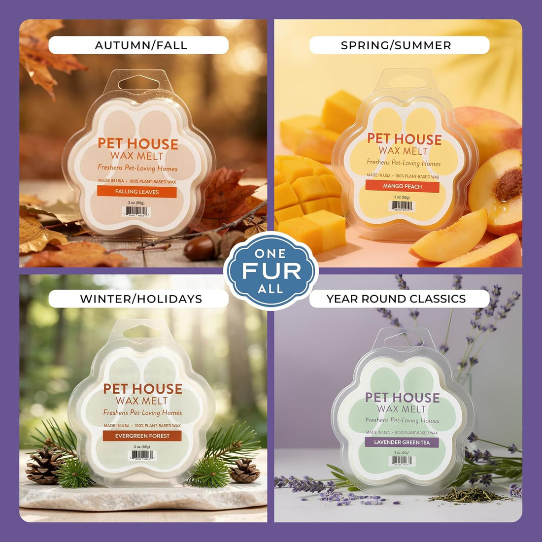 Herb Garden Spring and Summer Wax Melts Plant-Based Wax, Pet House