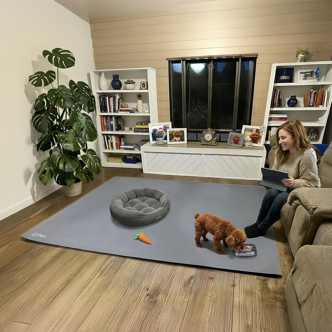 FXW Floor Protector Mat, Waterproof PVC, 67" x 47", Gray