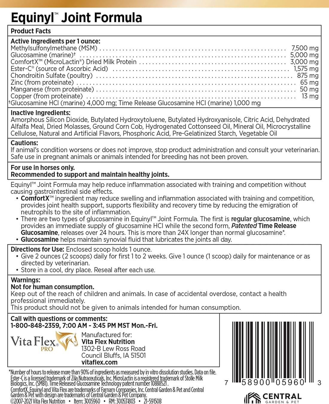 Vita Flex Pro Equinyl Combo Joint Horse Joint Supplement