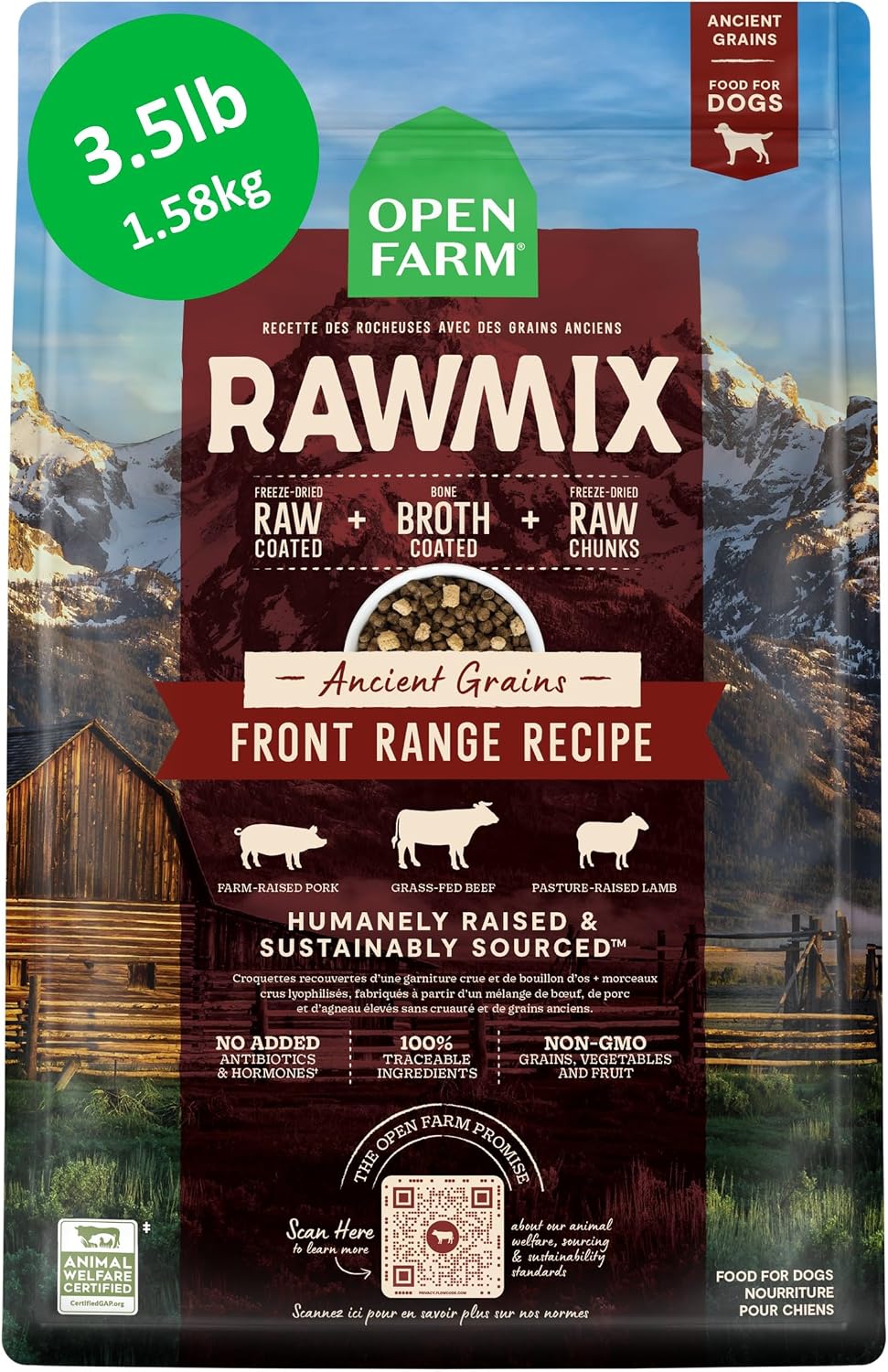 Open Farm RawMix Ancient Grains Dry Dog Food, Front Range Kibble