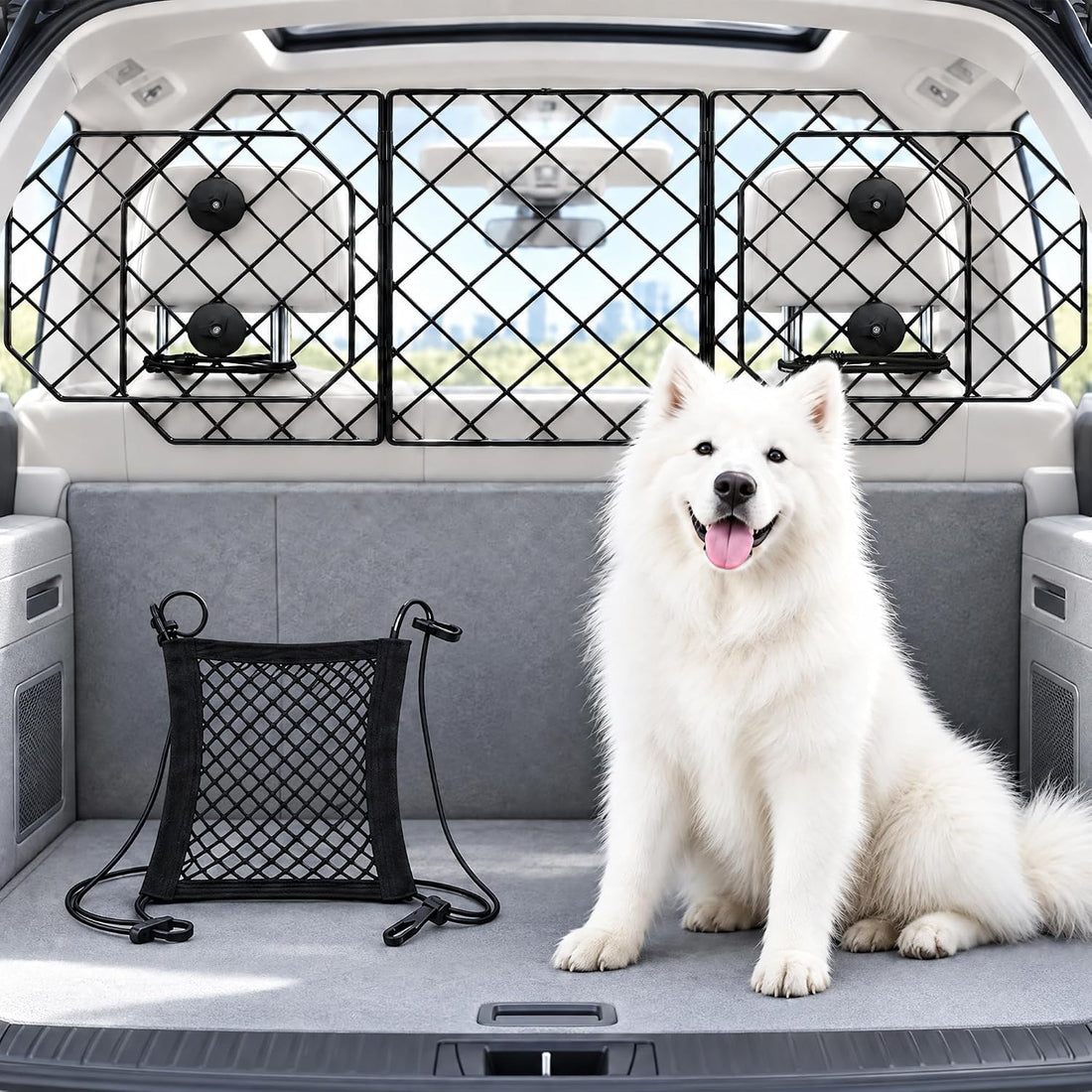 Urban Deco Dog Car Barrier for SUV Heavy Duty Metal Mesh Pet Divider