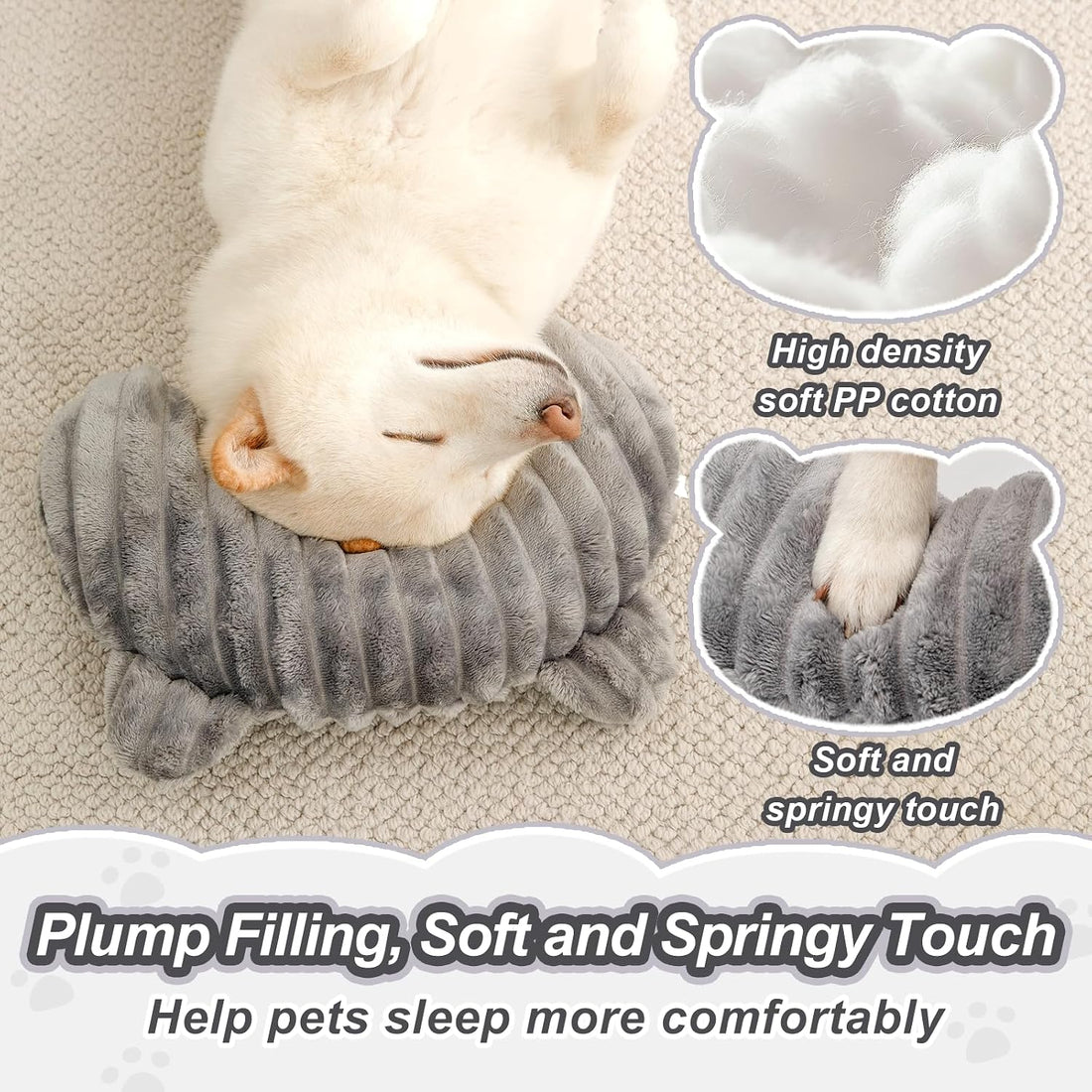 Dog Calming Pillow,Soft and Neck-Friendly,Washable Pet Neck