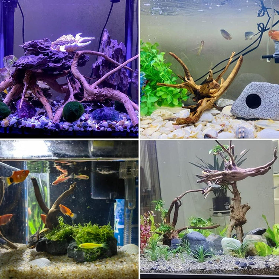 kathson 4Pcs Aquarium Driftwood