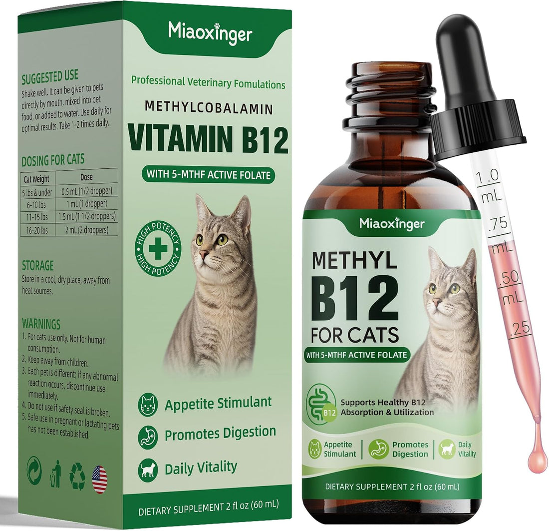 Vitamin B12 for Cats|Superior Methylcobalamin|Developed for B12