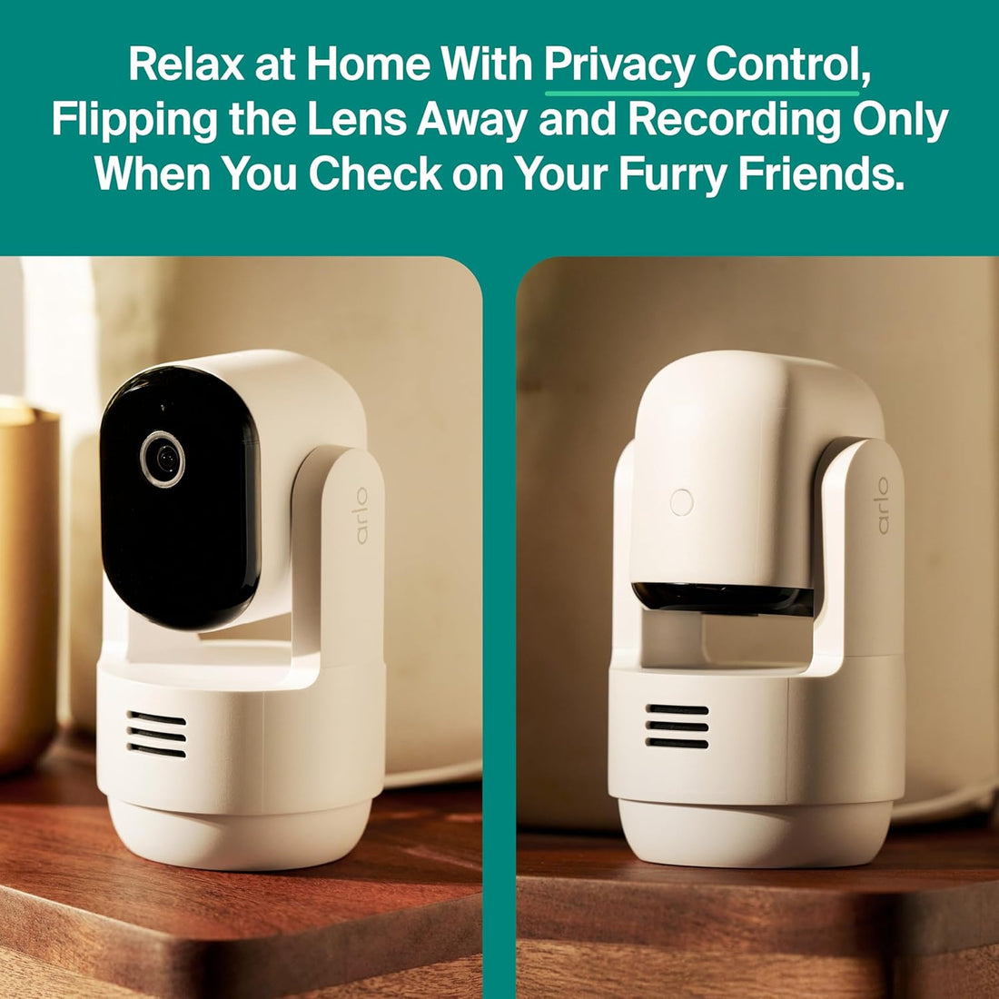 Arlo Essential Indoor Pan Tilt Security Camera 2K
