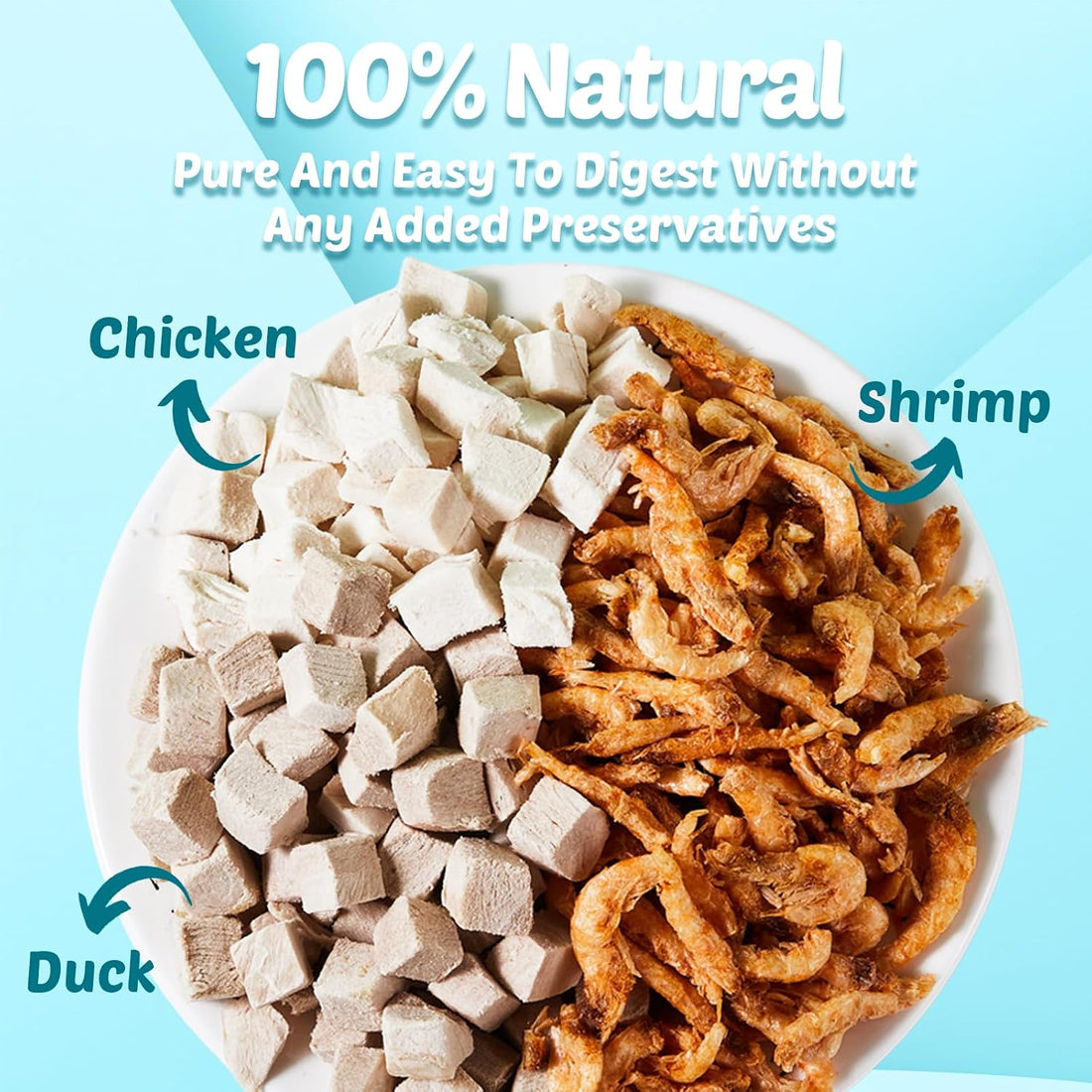 Turtle Food - Natural Freeze-Dried Chicken, Duck and Antarctic Krill