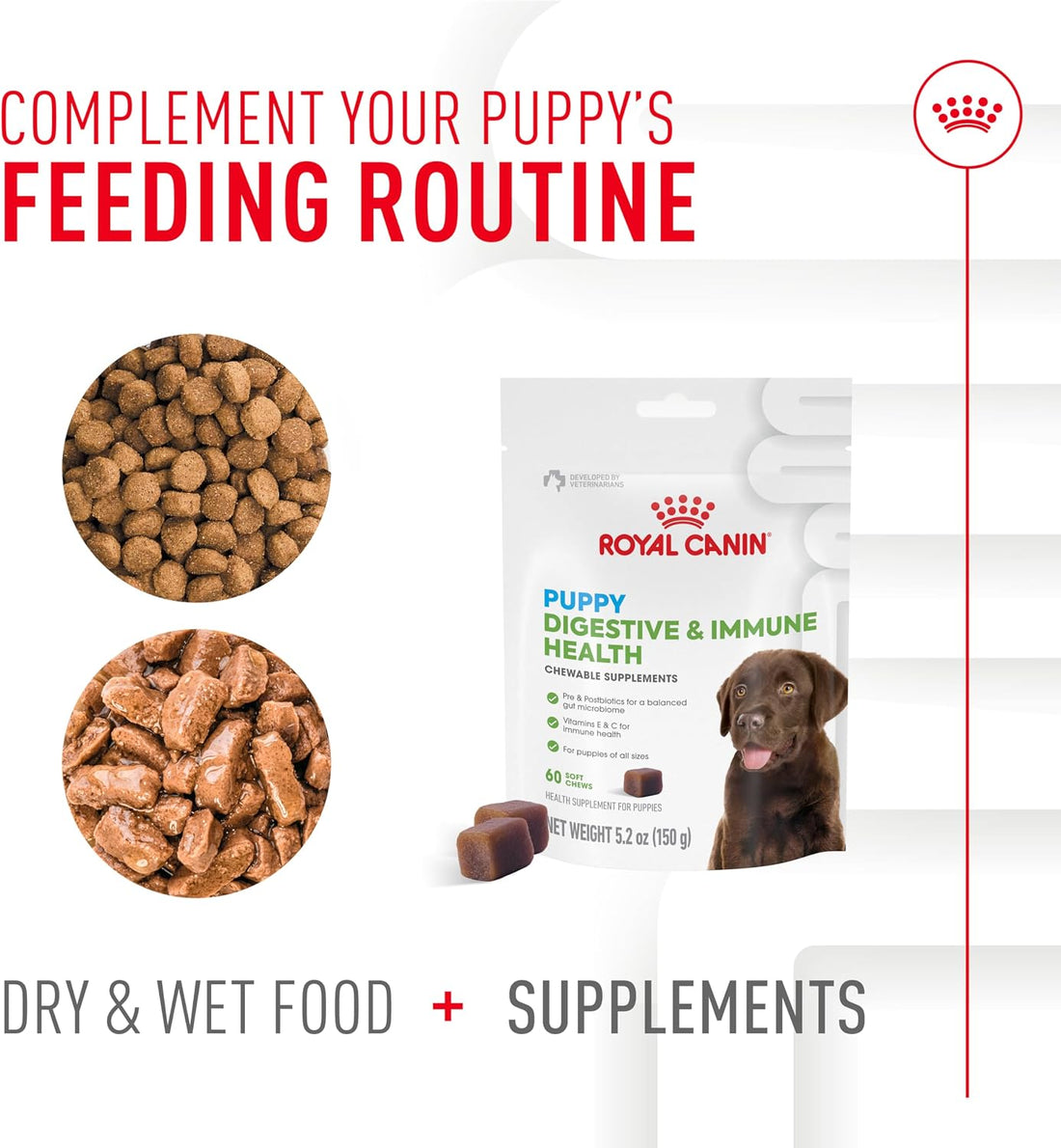 Royal Canin Puppy Supplement Soft Chews for Immunity & Digestion