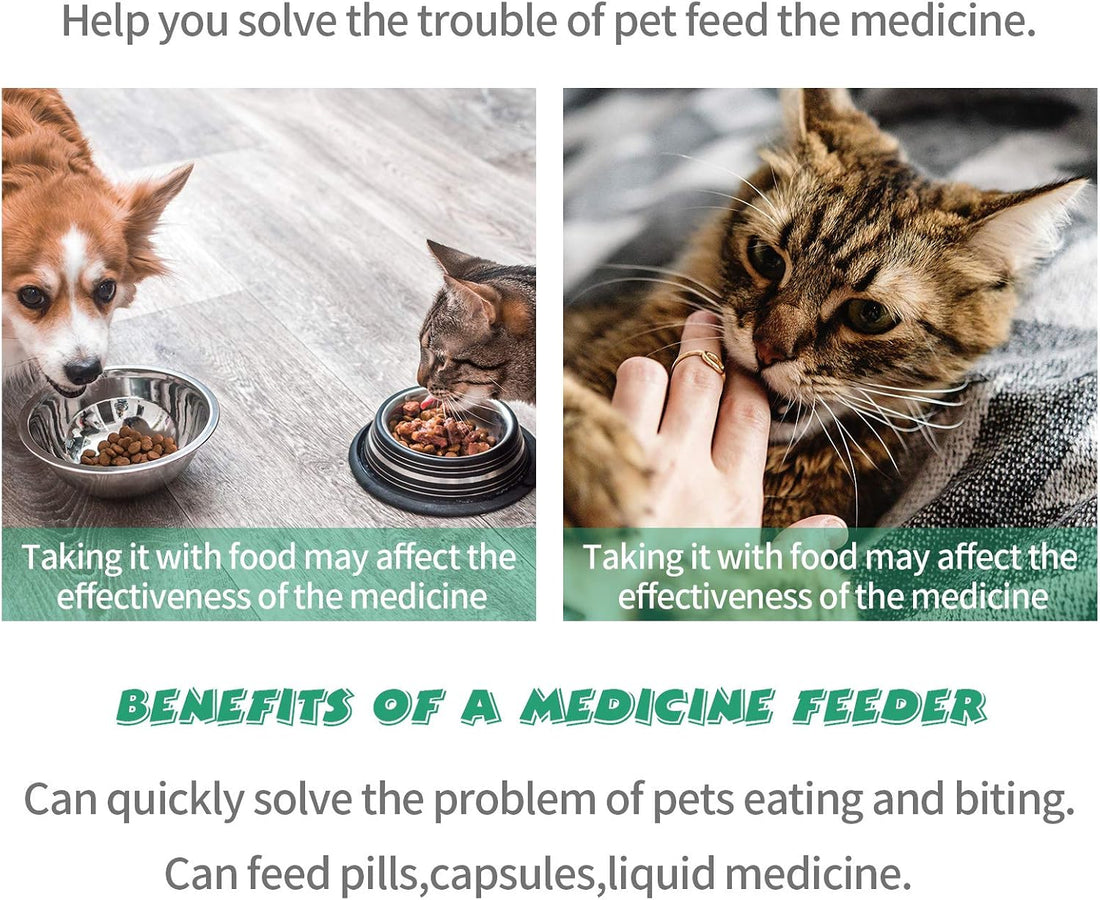 Nuanchu 4 Pcs Cats Pill Shooter Popper for Pet Dogs