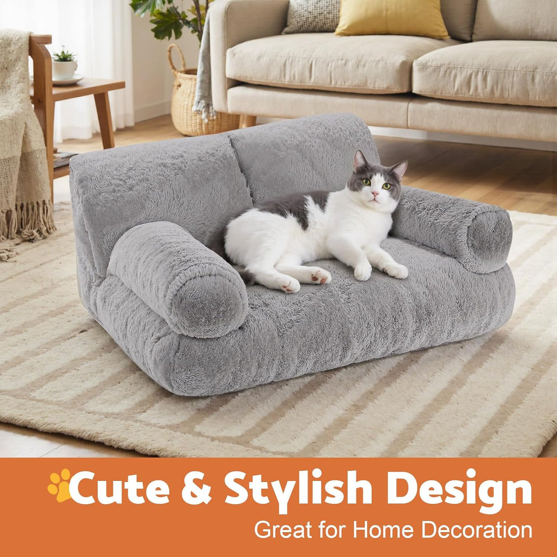 Gimars Large Cat Bed for Indoor Cats