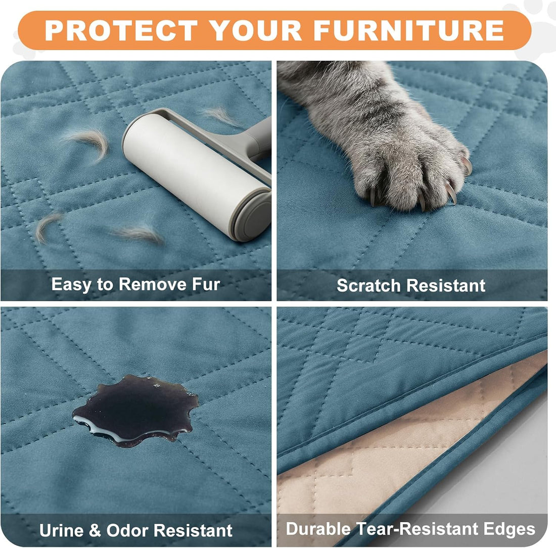 Waterproof 7 Layer Reversible Couch Covers for Dogs Bed Blanket