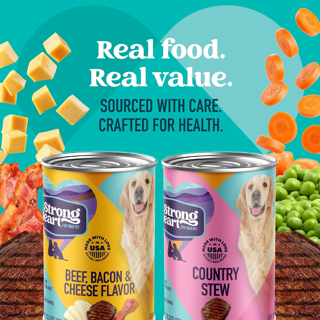 A Strong Heart Variety Pack, Beef Bacon & Cheese & Stew, 12pk