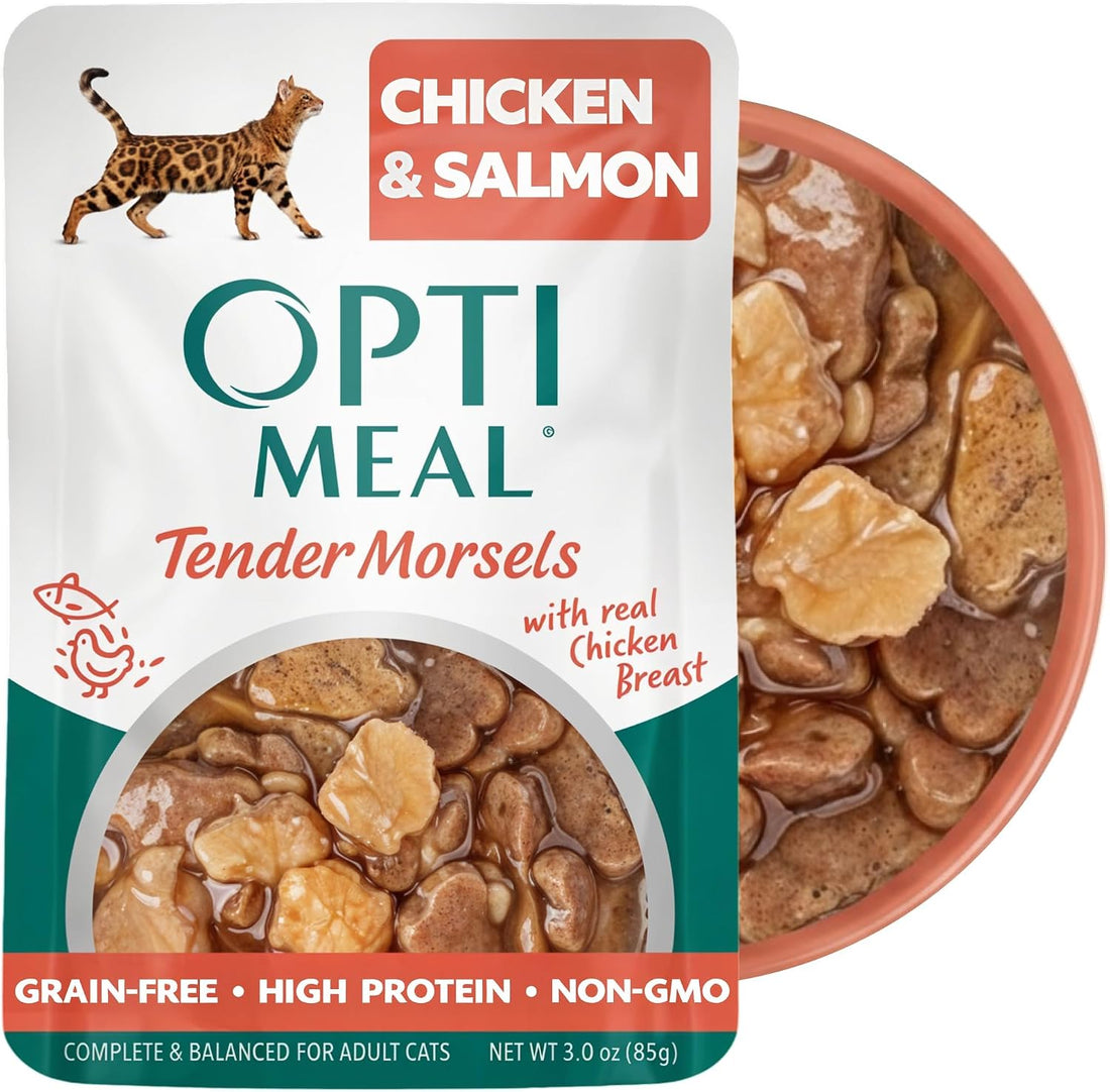 Wet Cat Food, Savory Protein Selection, Grain Free Morsels, 3oz