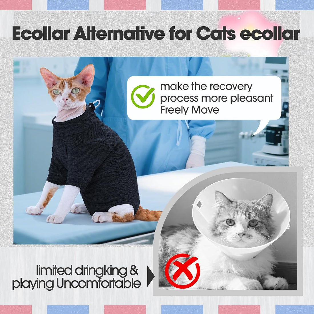 Cat Recovery Suit for Foreleg