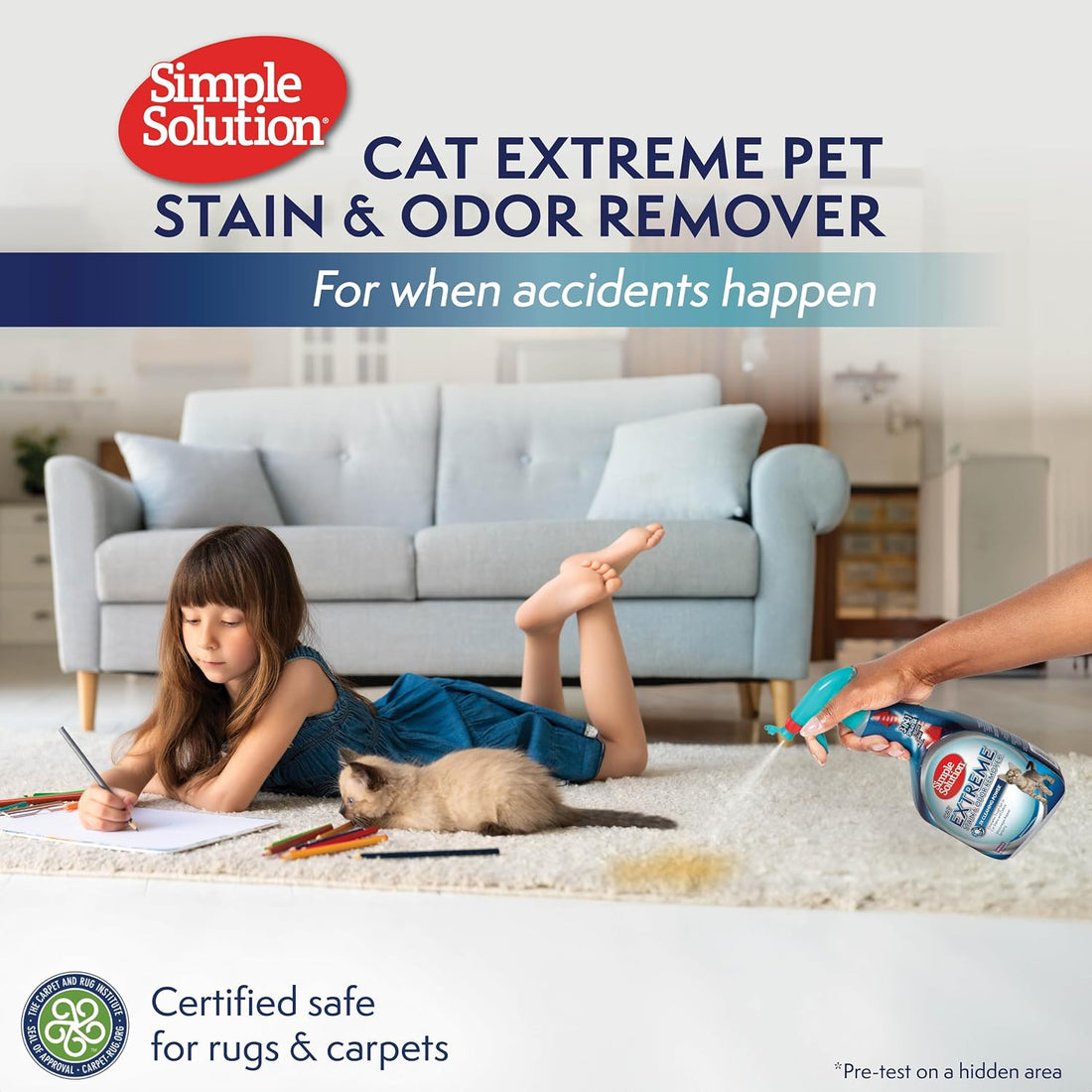Simple Solution Extreme Cat Stain Remover, Odor Eliminator, 32oz