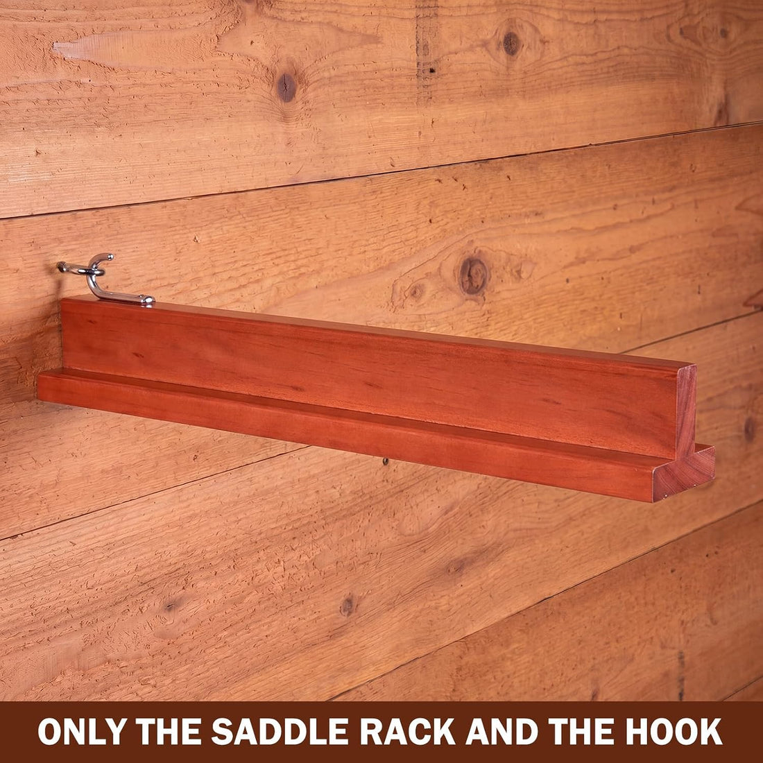 Novabright 1 Pcs 17" Folding Pine Wood Saddle Rack Wall Mount
