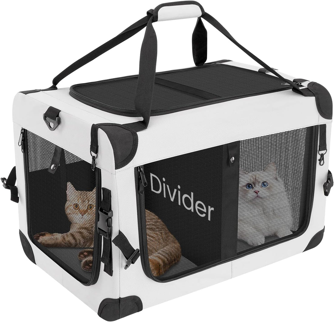 Extra Large Cat Carrier for 2 Cats, Soft-Sided Travel Carrier