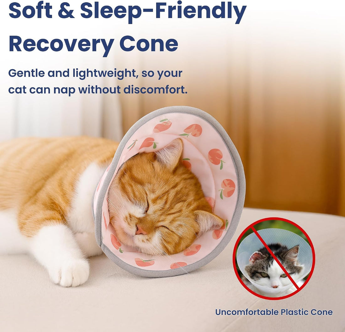 PawsPik Adjustable Soft Recovery Cone for Dogs & Cats, Small