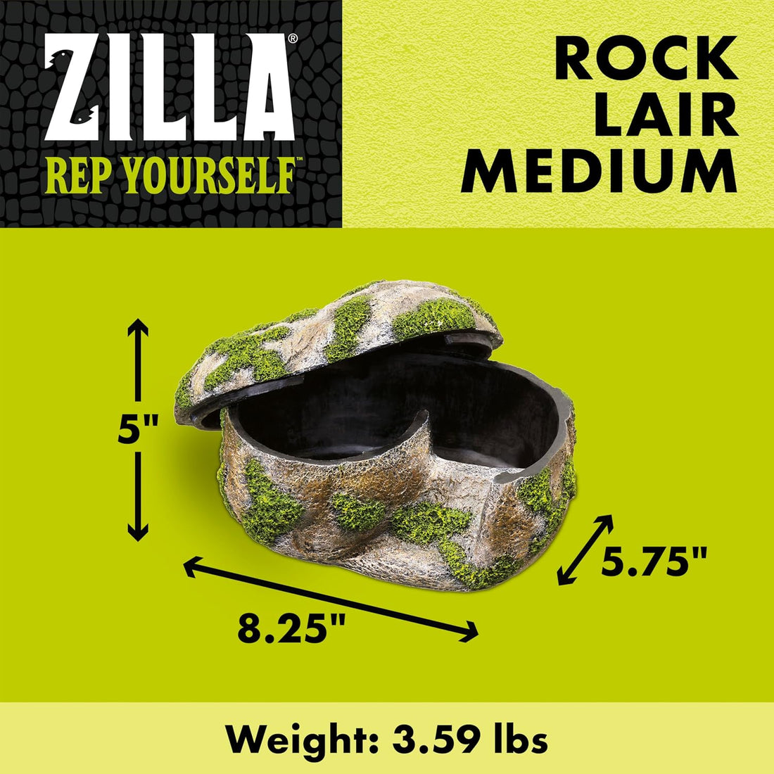 Zilla Rock Lair Naturalistic Hide for Snakes and Lizards, Medium