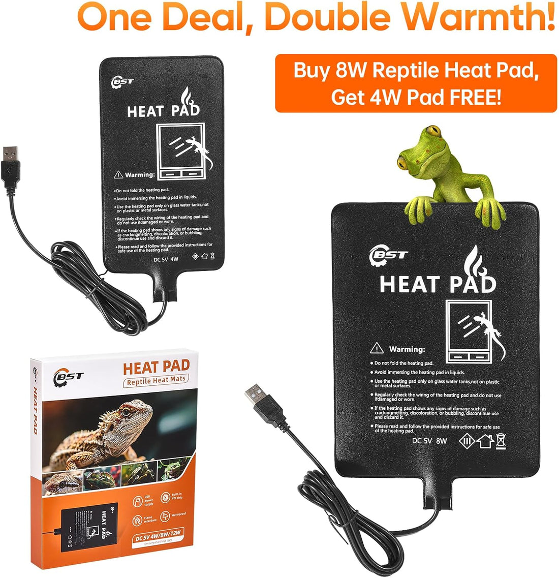 Besto 2 Pack Reptile Heat Pad