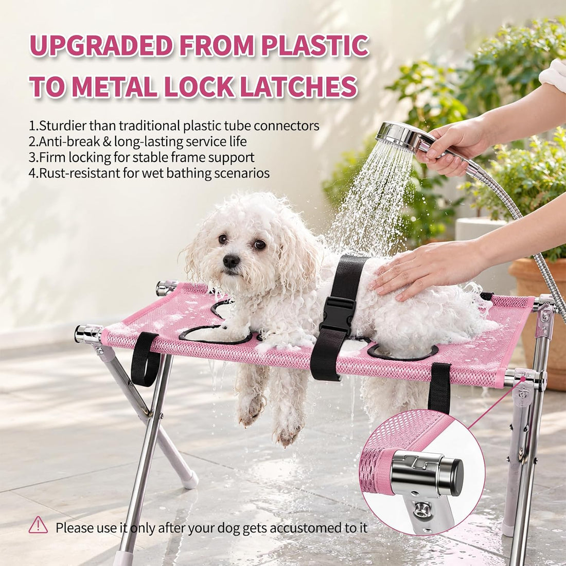 Foldable Pet Grooming Bath Stand for Dogs & Cats