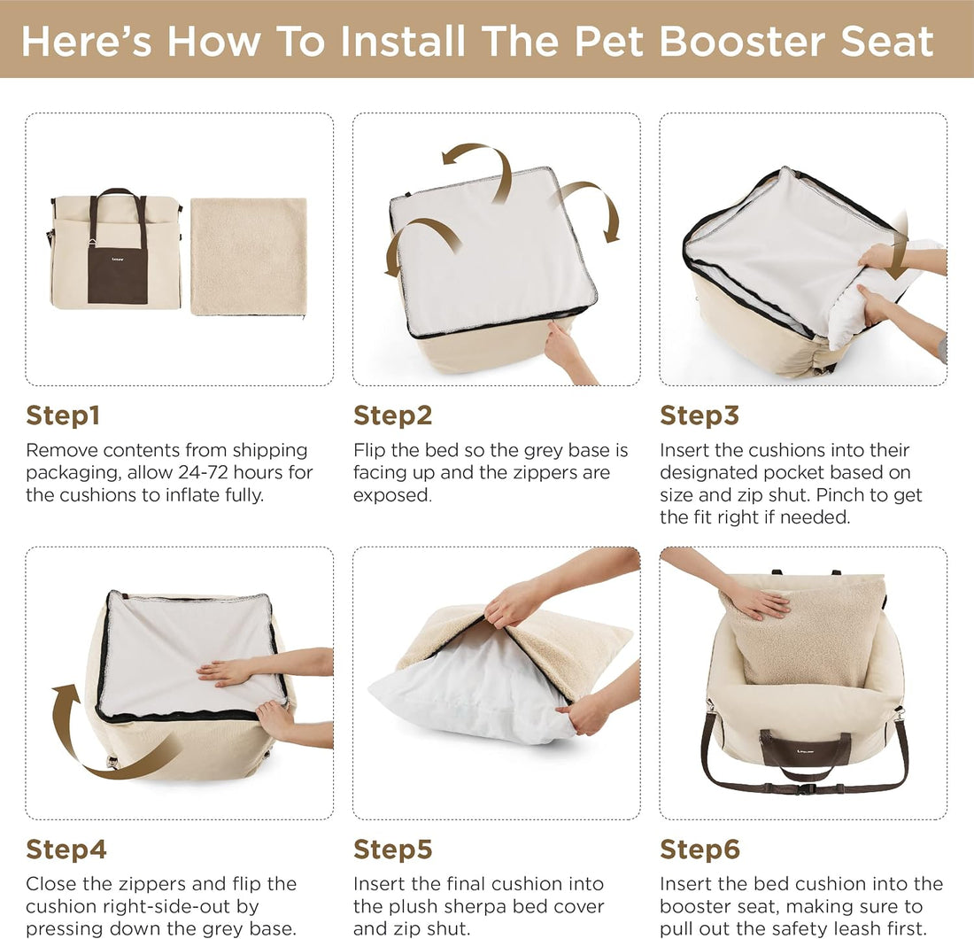 Lesure Small Dog Car Seat for Small Dogs