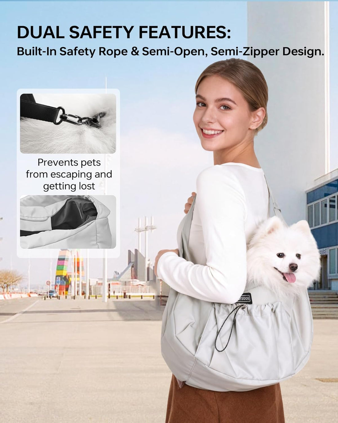 Puppy Sling Carrier for Small Dog 7-15 lbs.