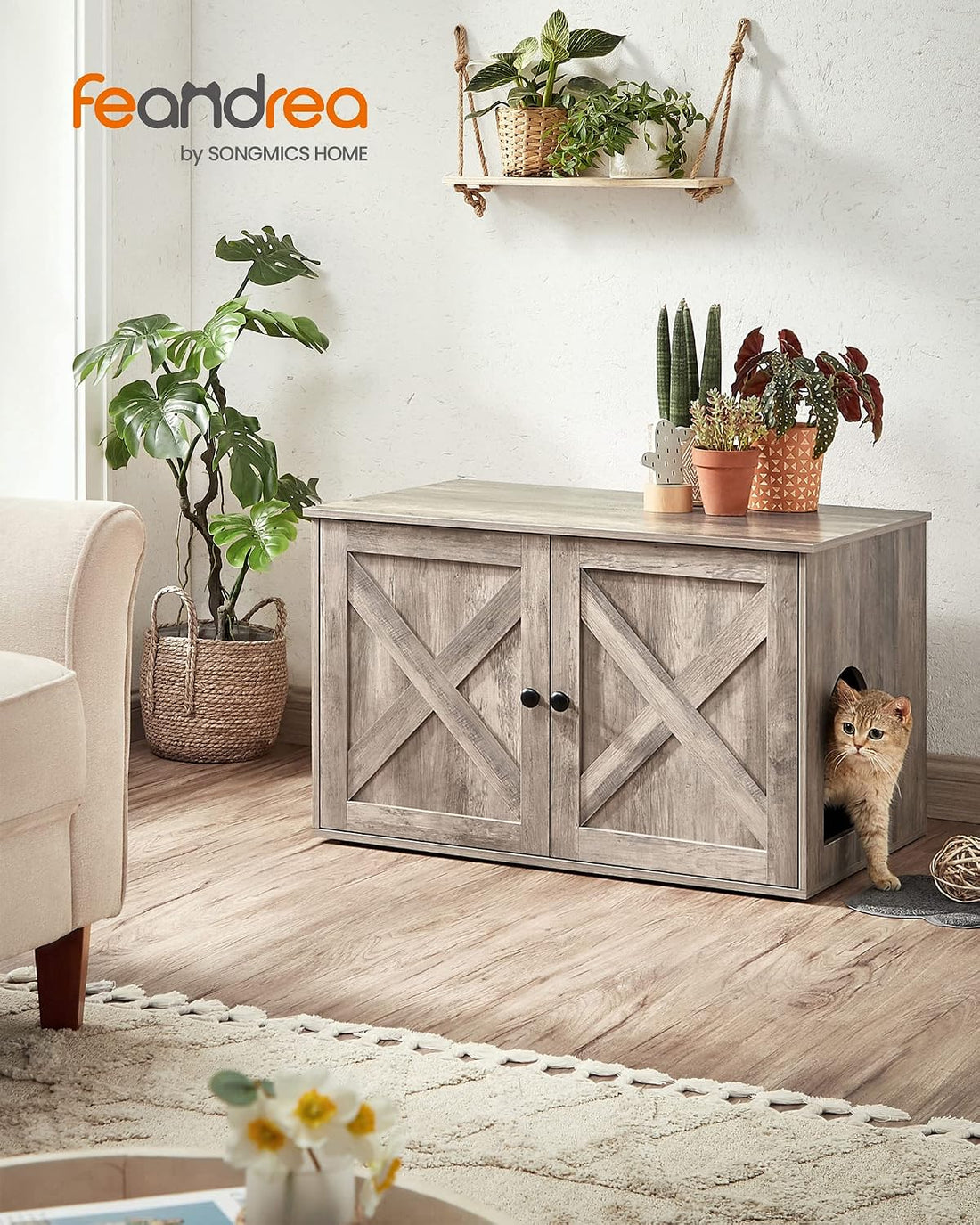 Feandrea Cat Litter Box Enclosure