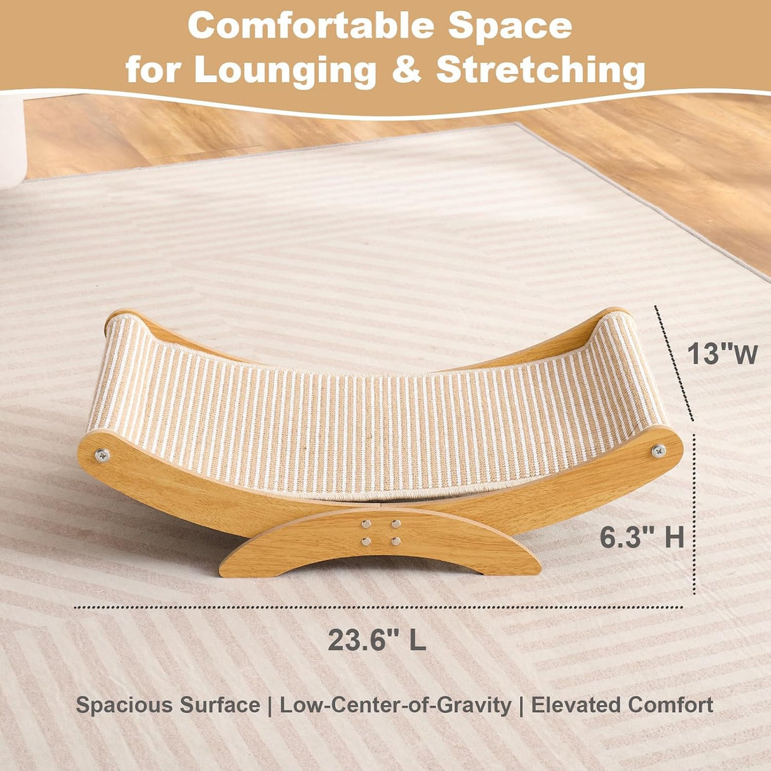 Large Cat Scratcher Bed, Cat Hammock with Sisal Scratch Pad