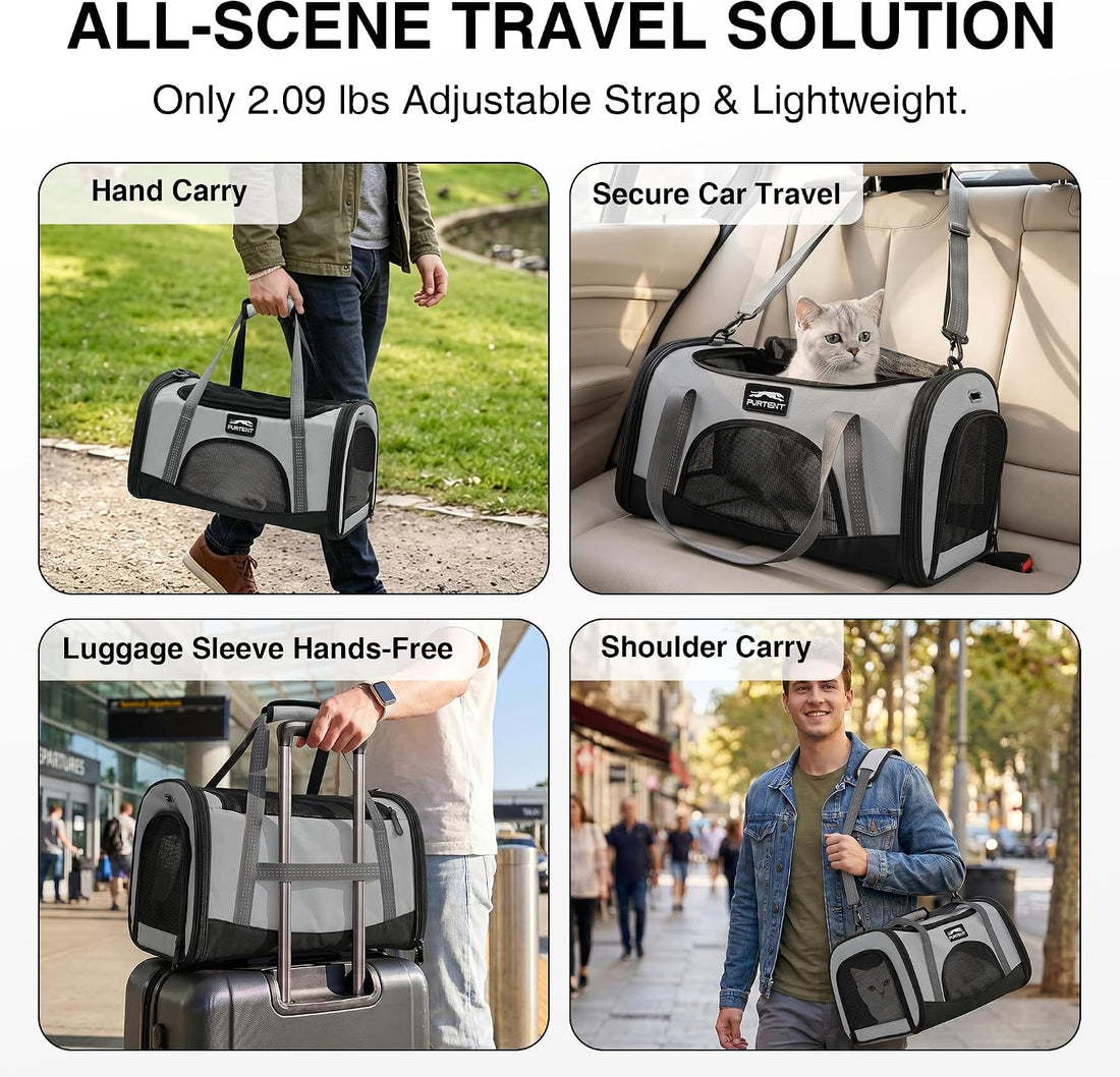 Soft Sided Cat Carrier Airline Approved Pet Travel Bag for Pet Up