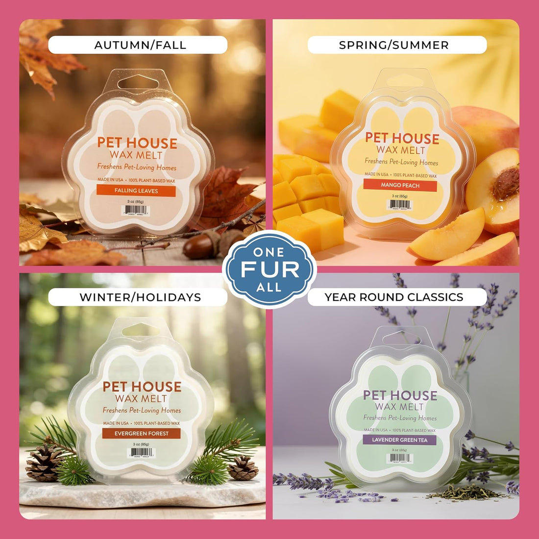 Water Lilies Spring and Summer Wax Melts Plant-Based Wax, Pet House