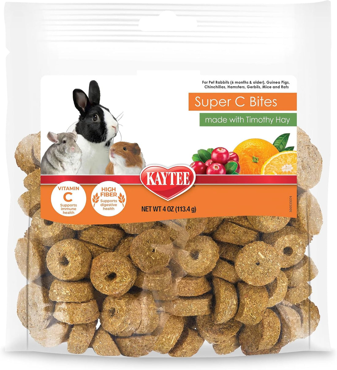 Kaytee Super C Bites Guinea Pig Treats, Cranberry, 4 Oz