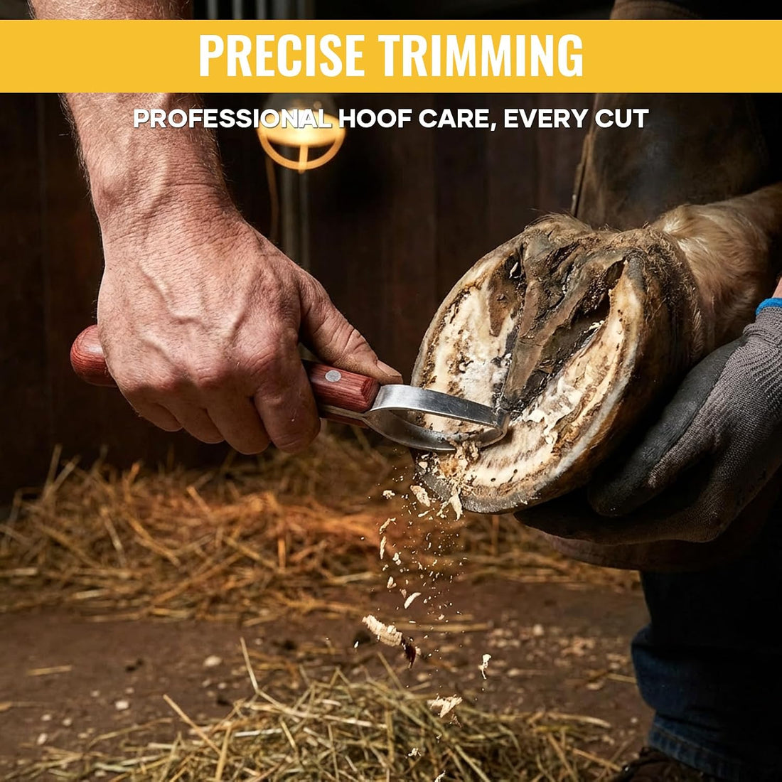 Hoof Knife with Sharpener, 2 PCS Professional Farrier Kit