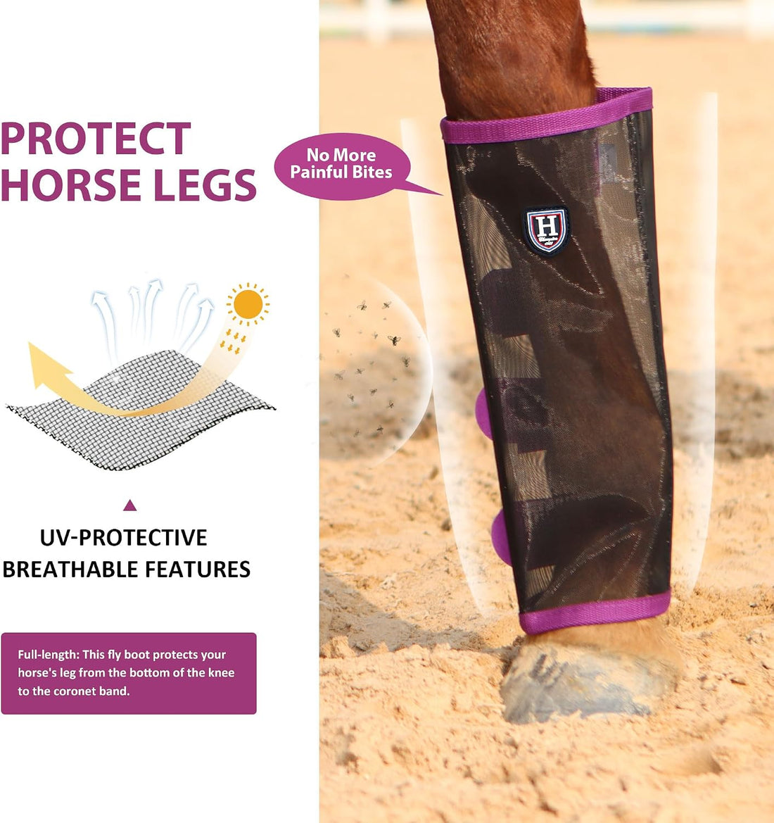 Harrison Howard Loose-Fitting Horse Fly Leggings Breathable