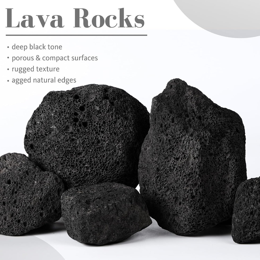 2.2-8.1 Inches Natural Black Lava Rock