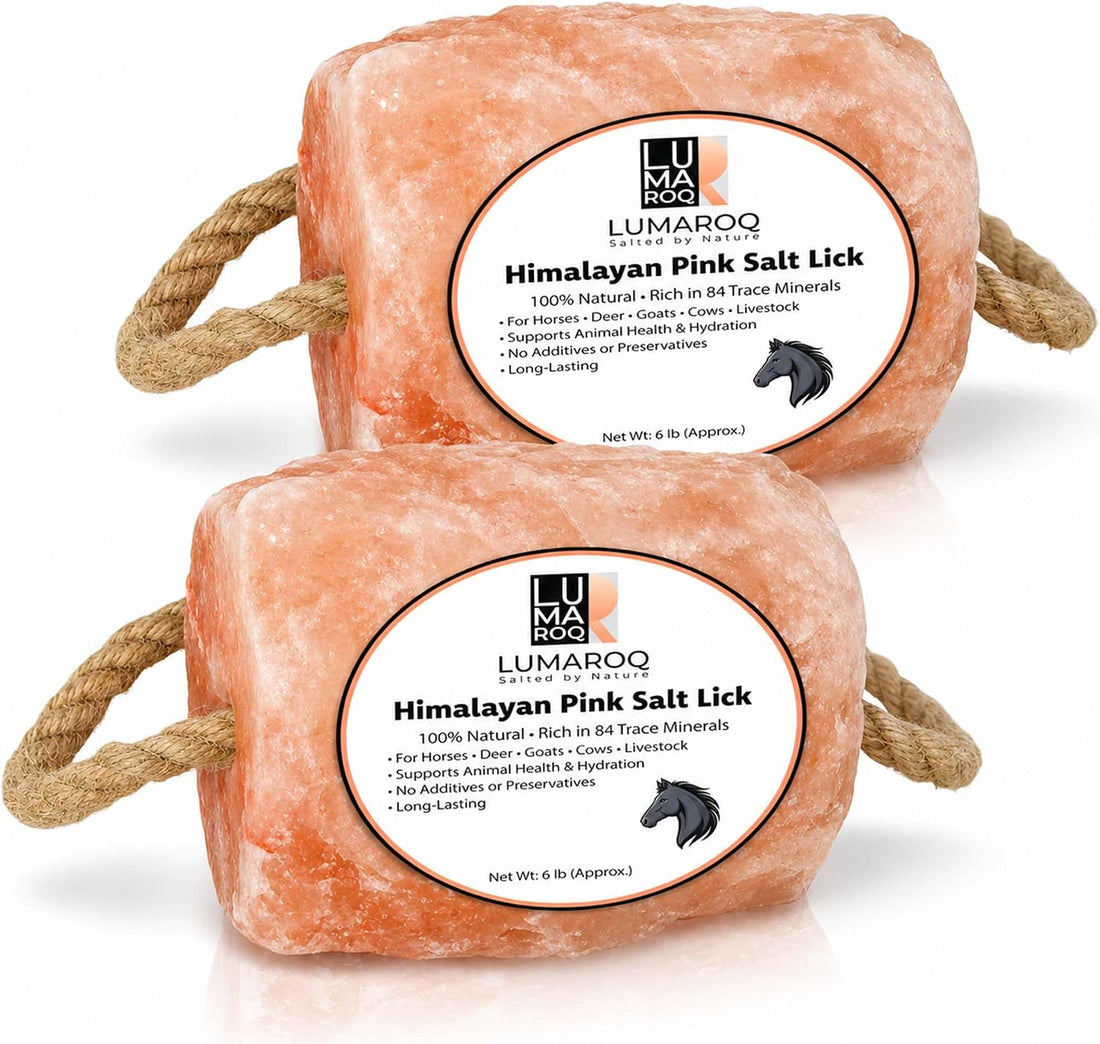 Himalayan Pink Salt Lick On Rope 6lbs for Horses, Deer