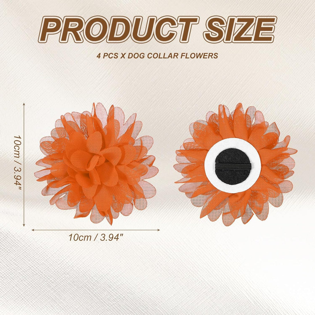 Dog Collar Flowers, Pet Flower Charms Soft Chiffon Cat Collar