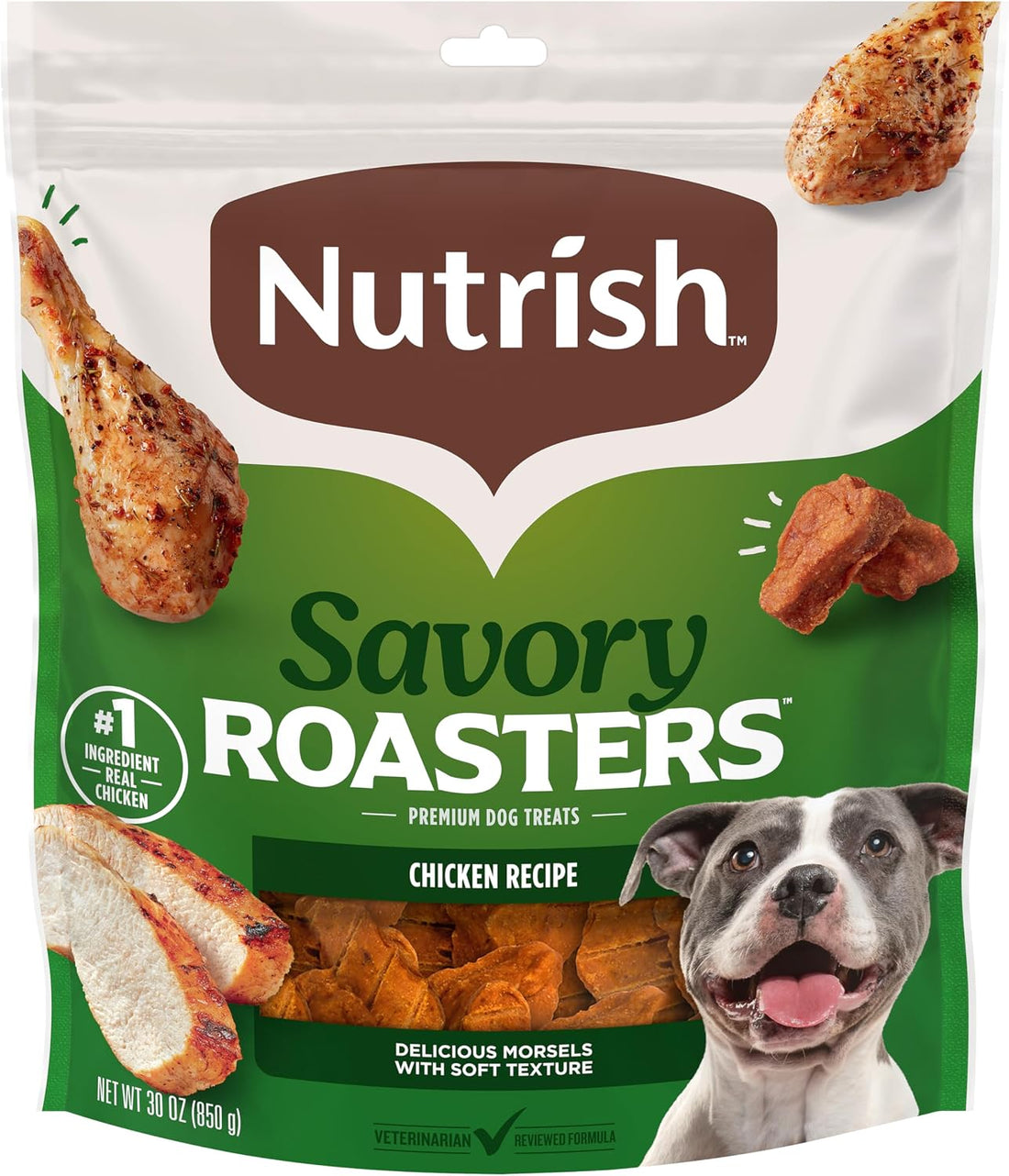 Nutrish Savory Roasters Dog Treats with Chicken, 30 oz. Pouch
