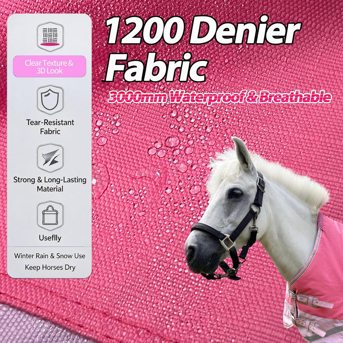 1200D 250g Fills Pony/Miniature/Weanling/Donkey Waterproof Horse