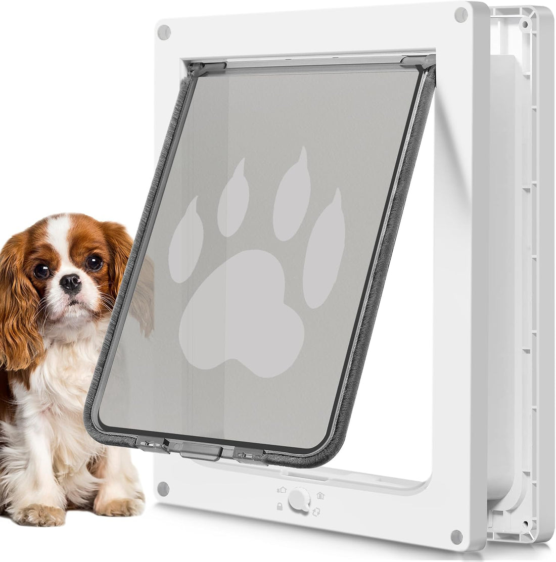 CEESC Large Dog Door, Snap-in Closing Panel, Up to 80 lbs, Durable