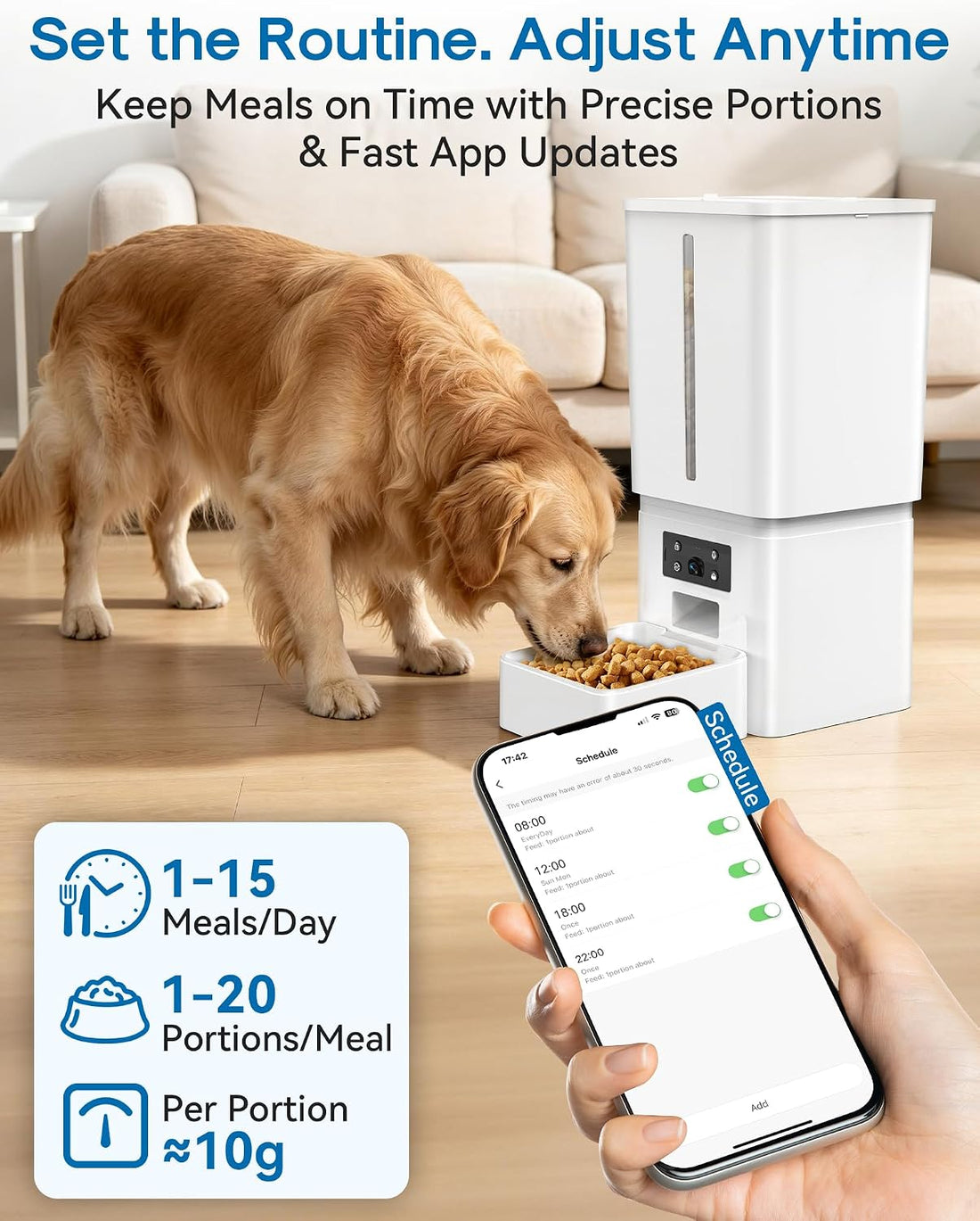 Gwozn Automatic Dog Feeder Large Breed
