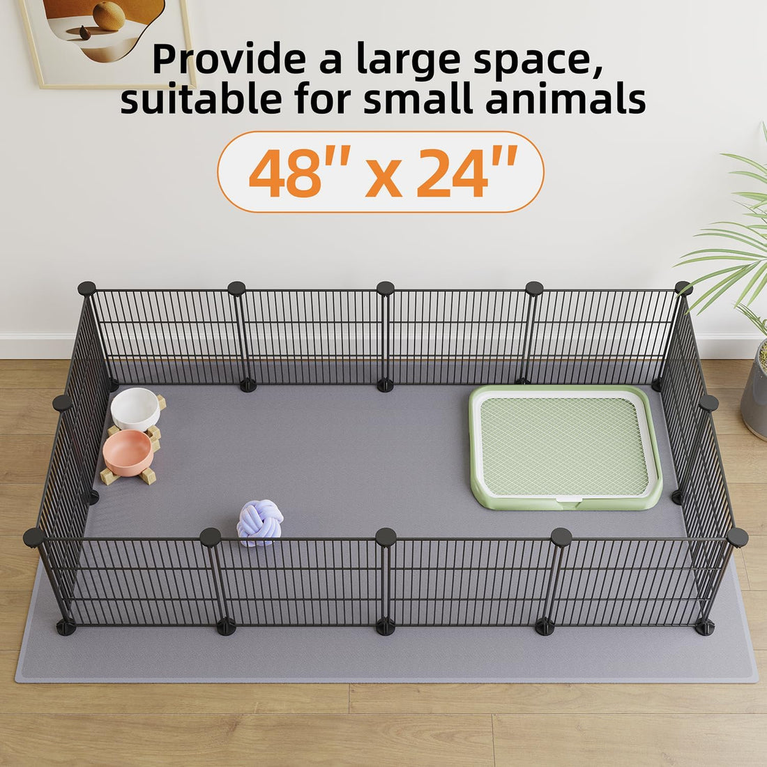 LURIVA DIY Small Animal Playpen, Pet Playpen, Guinea Pig Cages