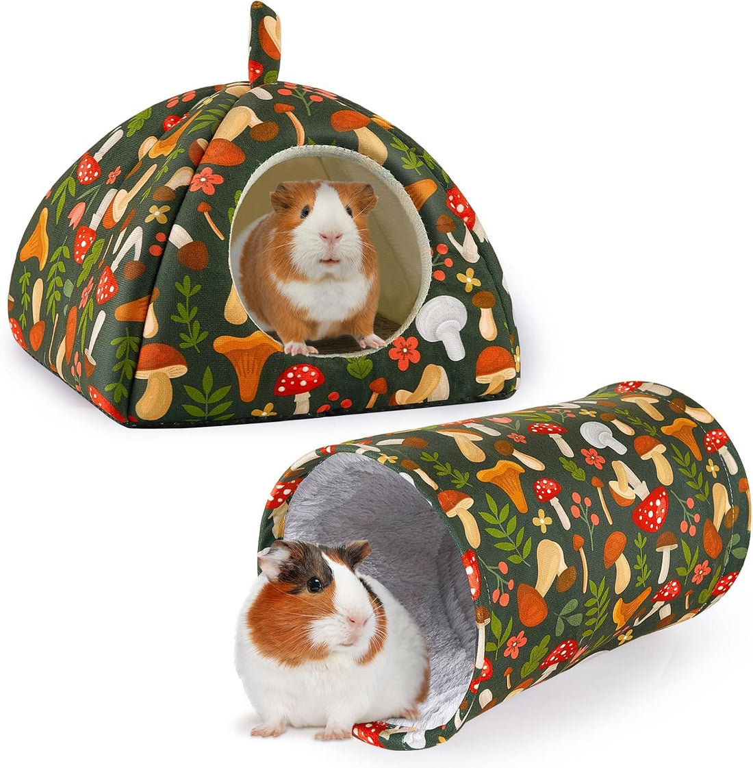 Bienbee Guinea Pig Hideout, 2 Piece Washable Set for Small Animals