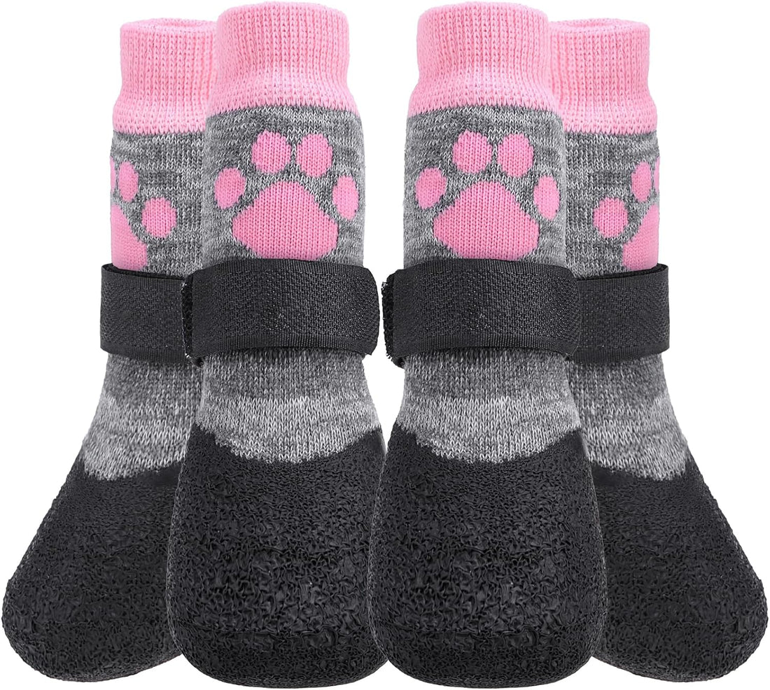 KOOLTAIL Non Slip Dog Socks to Prevent Licking Paws for Hardwood