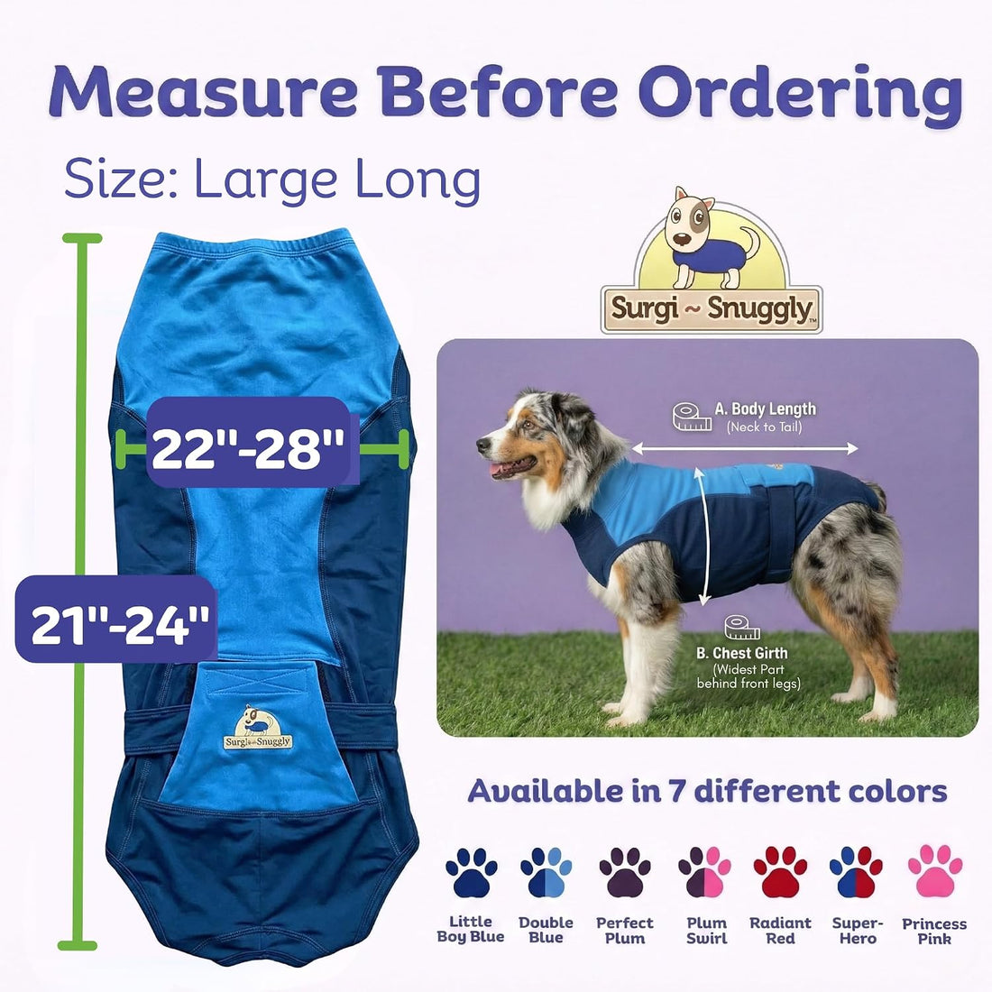 Surgi Snuggly Dog Surgery Recovery Suit