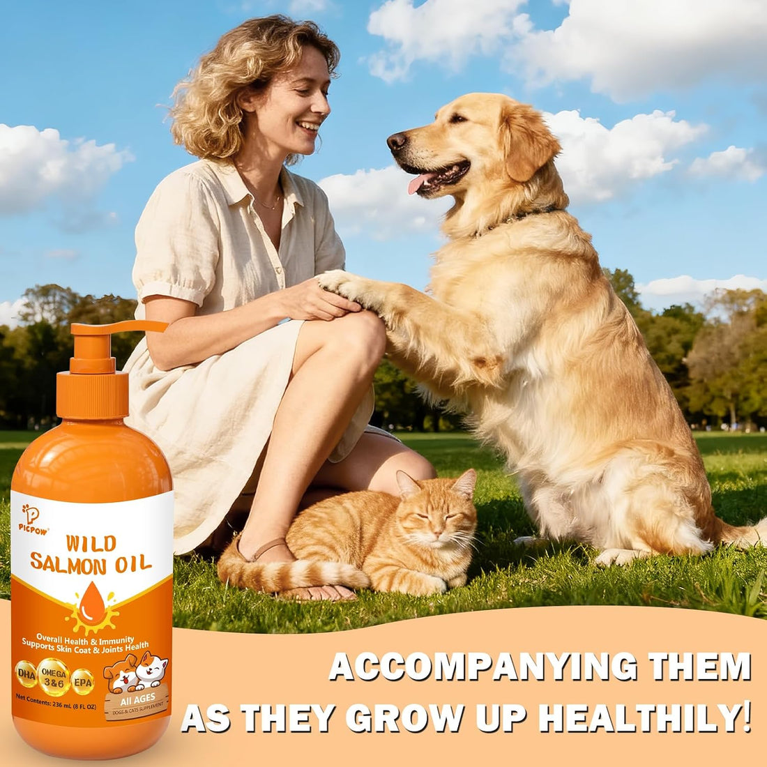 Wild Alaskan Salmon Oil for Dogs & Cats