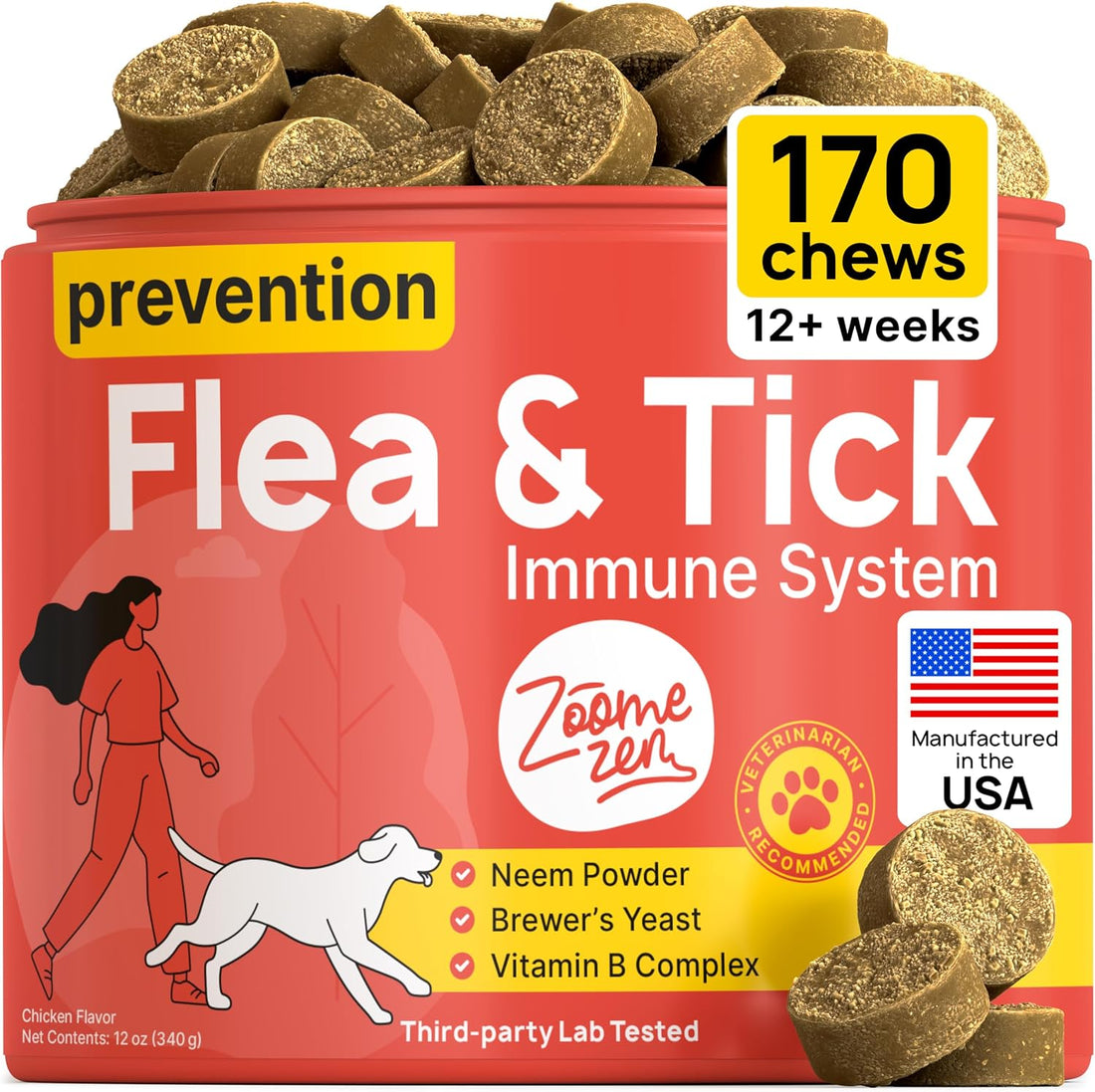 Flea and Tick Prevention for Dogs Chewable