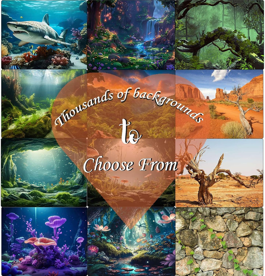 Aquarium Background Various Underwater Grass Plants Aquarium Backdrop