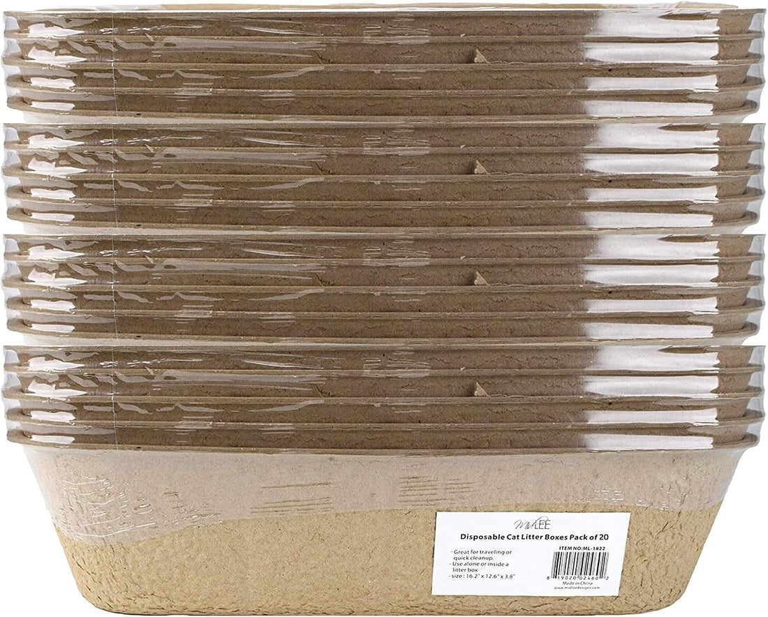Midlee Large Disposable Cat Litter Boxes