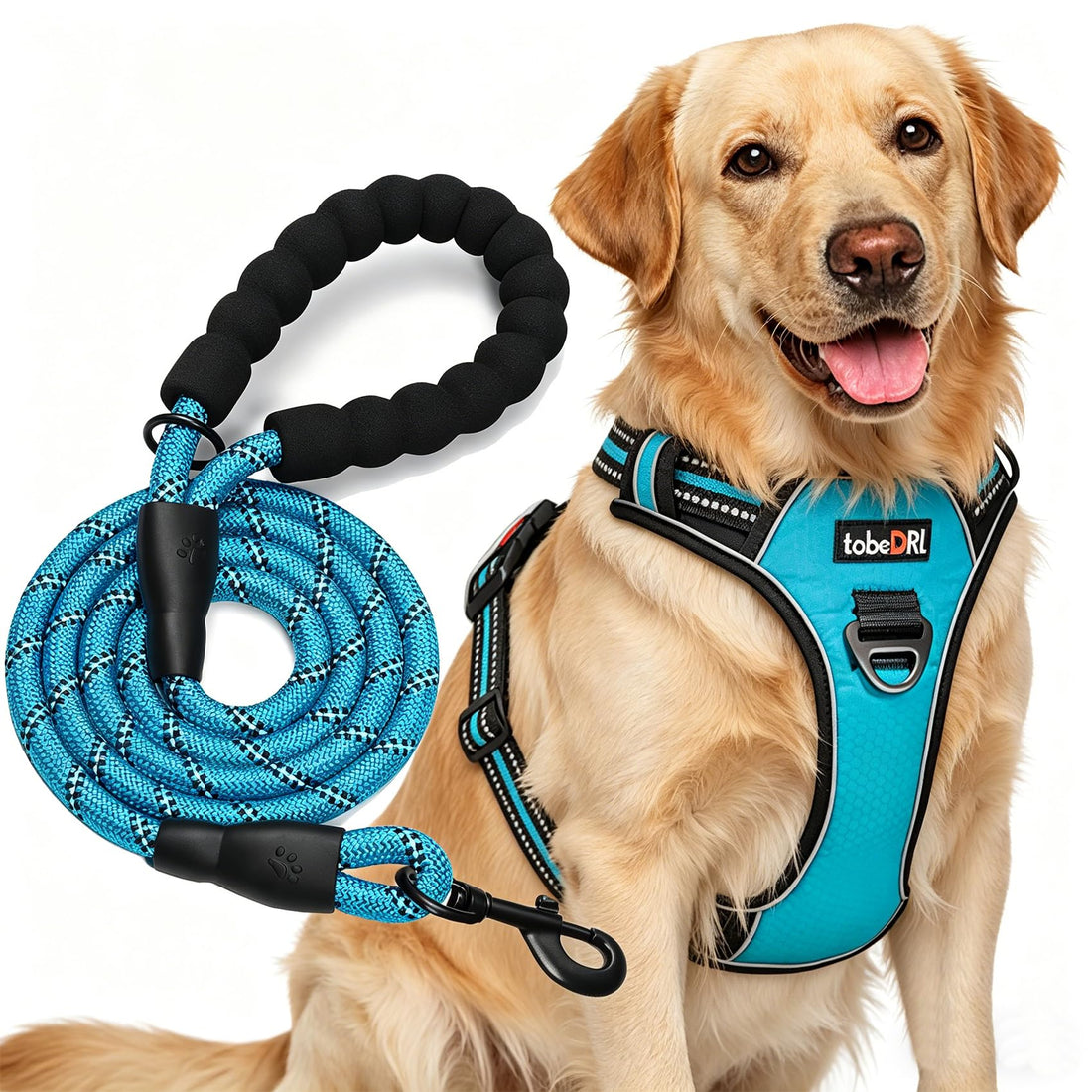 tobeDRI No Pull Dog Harness Adjustable Reflective Oxford Easy Control