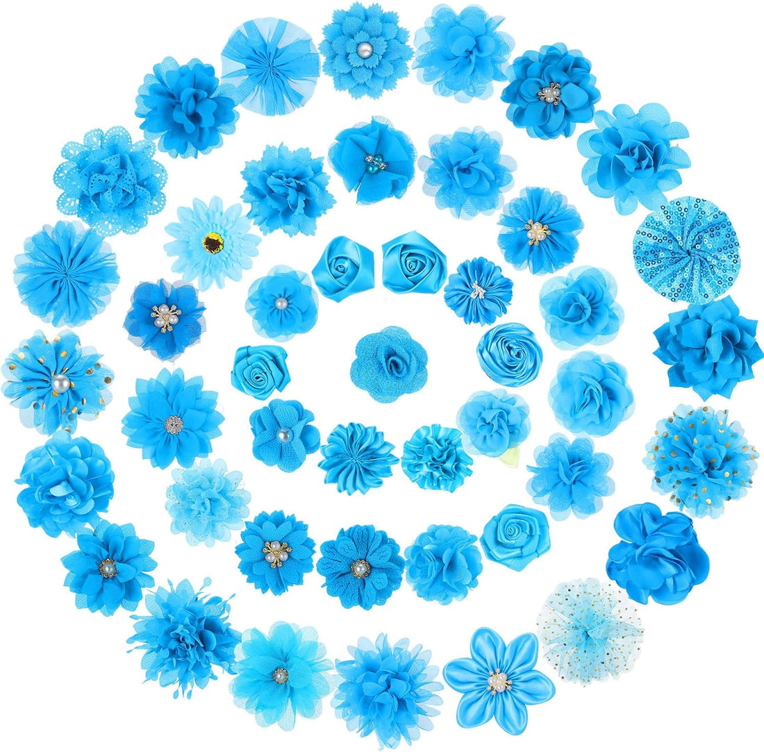 Hoteam 50 Pcs Dog Collar Flowers Bows Accessories